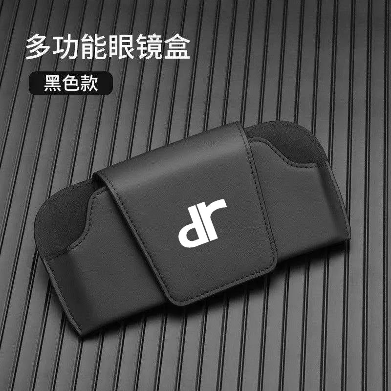 Car Sun Visor Leather Auto Sunglasses Clip Glasses Holder case Storage for DR Motors 1.0 EV 3.0 4.0 5.0 DR3 DR1 DR2 accessories