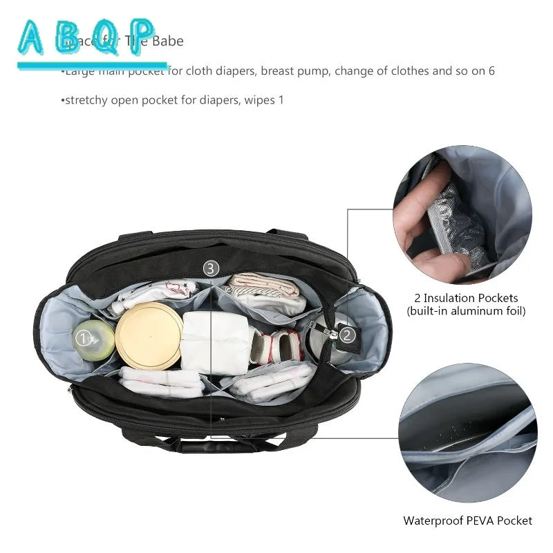Stroller Hanging Bag Large CapacityStroller Diaper Bag Fashionable Multifunctional Outing Baby Products Storage Bag High Quality