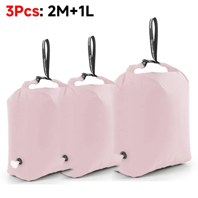 Luggage Vacuum Compression Bag Pump Free Reusable Vacuum Storage Bag 70% Space Save Waterproof Travel Clothes Sealed Packing Bag