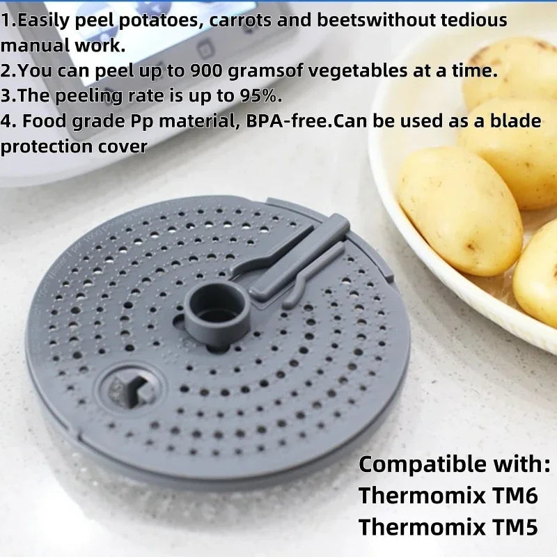 Potato/Taro Peeler Compatible with Toisix TM5/TM6 TM31 Peeler, Compatible with Ozhix Accessory Blade Cover, Medium, Gray