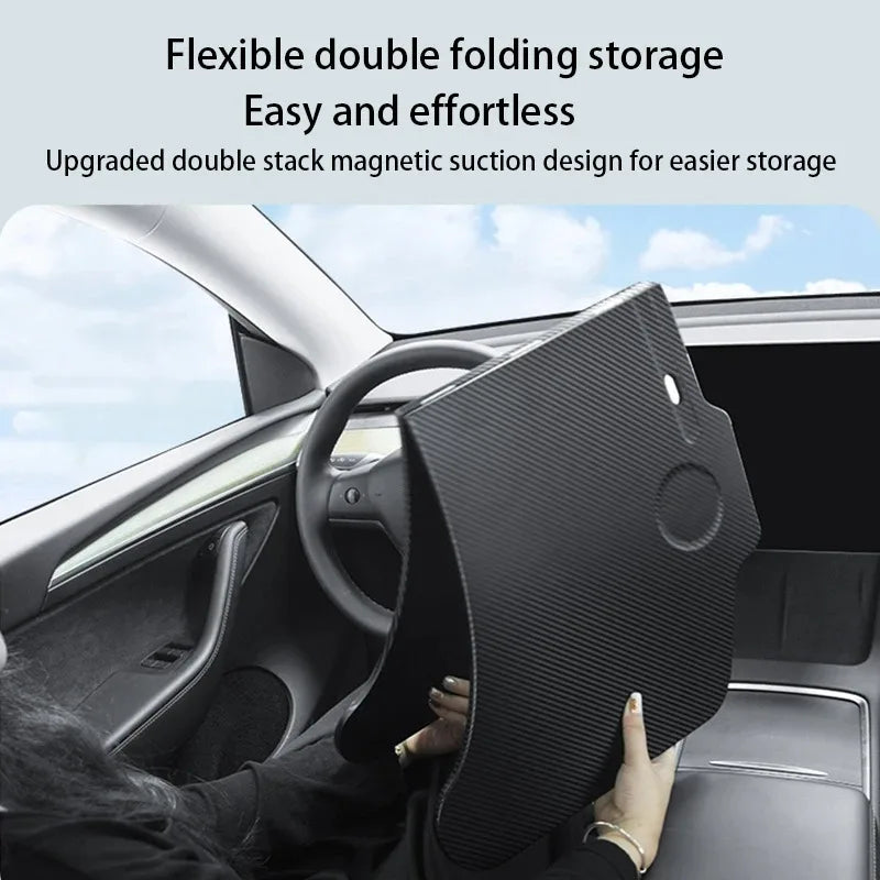 For Tesla Model 3/Y/YL Juniper Highland 2019-2026 Car Steering Wheel Laptop Tray Food Desk Portable Office Table Car Accessories