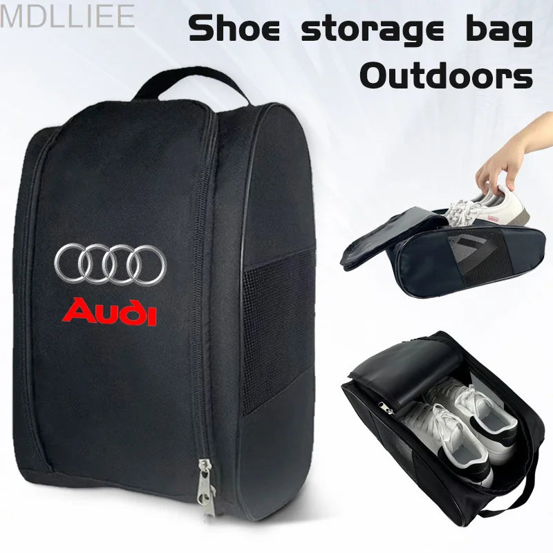 Car Emblem Sneaker Storage Bag Travel Outing Shoe Storage Tool For Audi Quattro SLine TT A3 A4 A6 A5 Q5 A1 Q7 Q3 A8 Q2 A7 RS7 RS