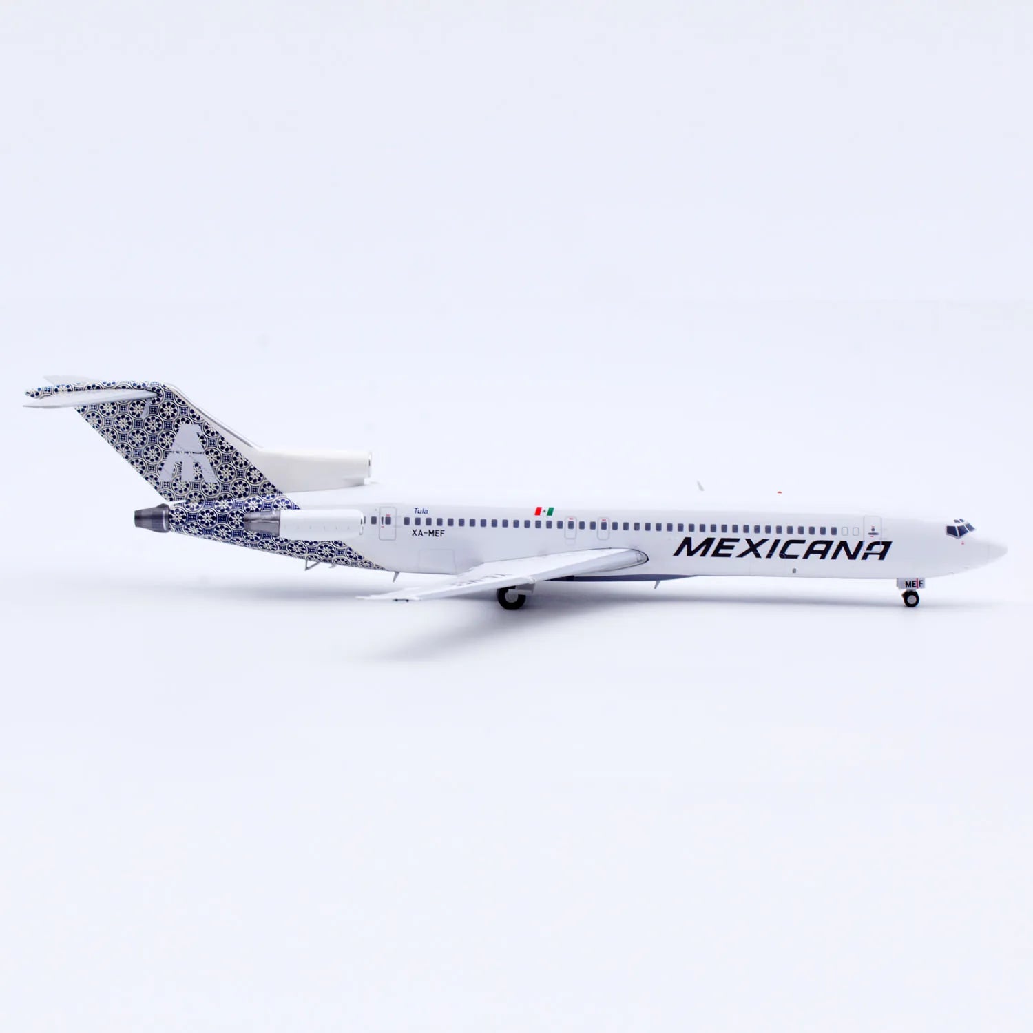 LH2392 Alloy Collectible Plane Gift JC Wings 1:200 Mexicana Airlines Boeing B727-200 Diecast Aircraft Jet Model XA-MEF