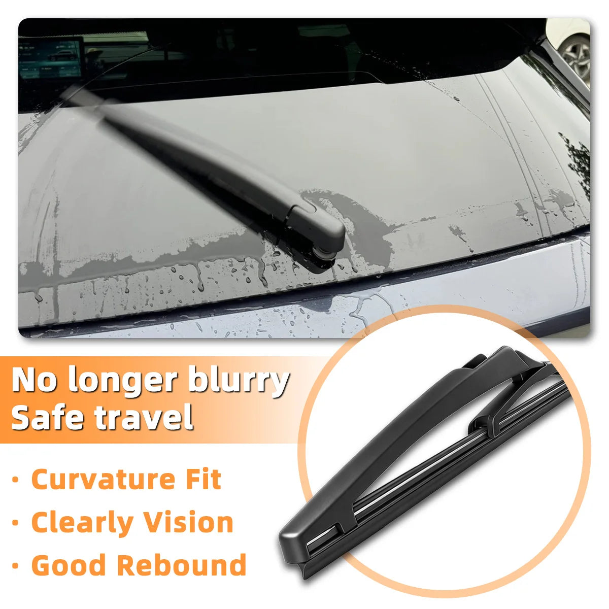 Yitong Suitable Fit Renault Koleos MK2 2016-2023 Rear Windshield Wiper Blade Weather Resistant Rubber Auto Cleaning Accessories