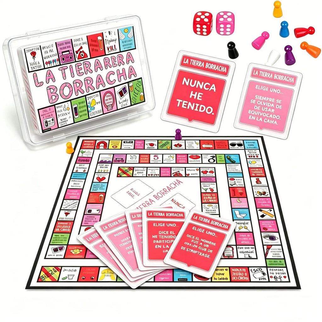 Spanish Version Party Gift of Tipsy Land,Party Board Games Fun Drinking Games,Gift Idea Role-playing Games BRPG Plastic Cards