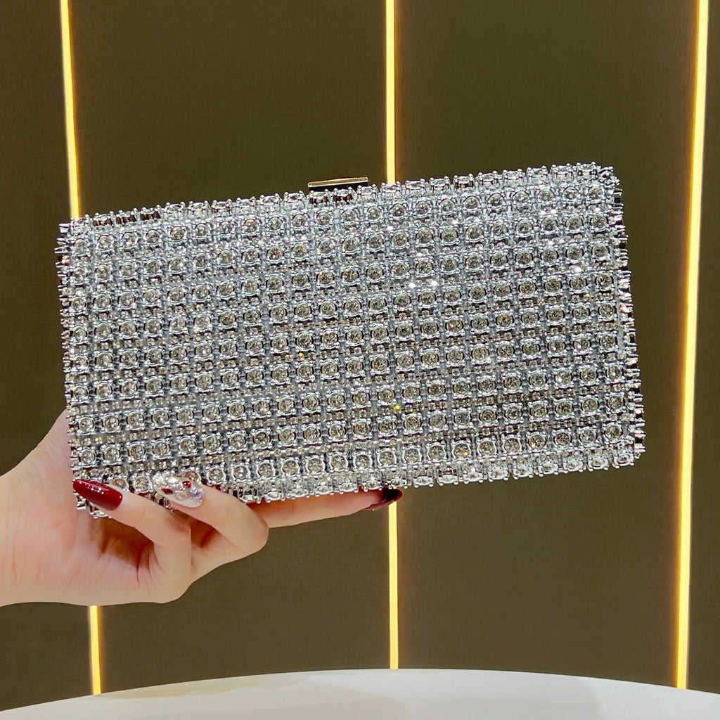 women's clutch exquisite fashion dinner  celebrity rhinestone chain portable women's crossbody women's bag