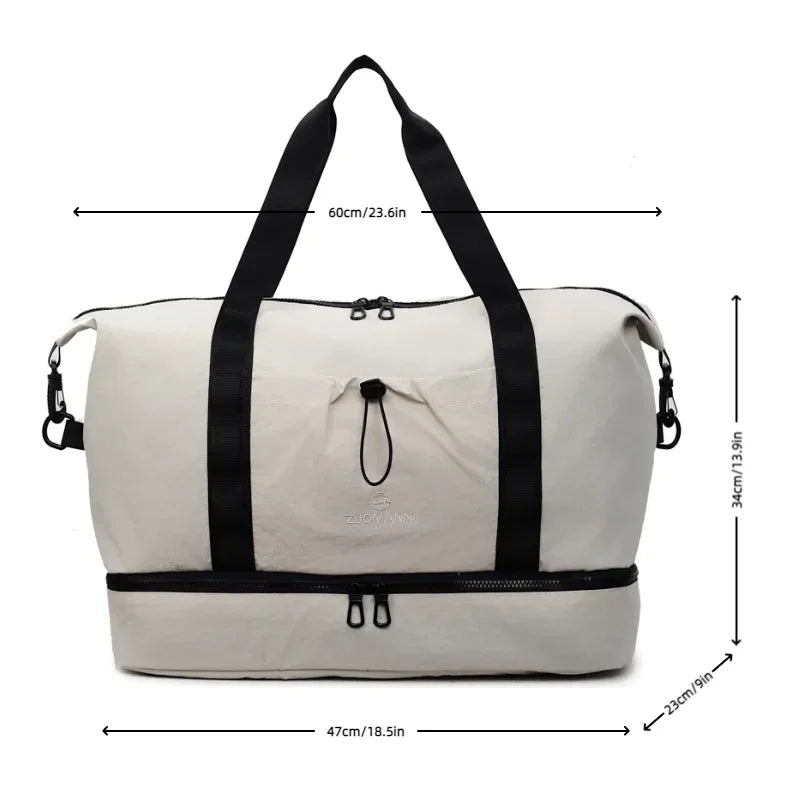 Large Capacity Travel Duffels Bag With Independent Shoe Compartment Travel Totes Suitable For Yoga Gym Storage Weekends Bags