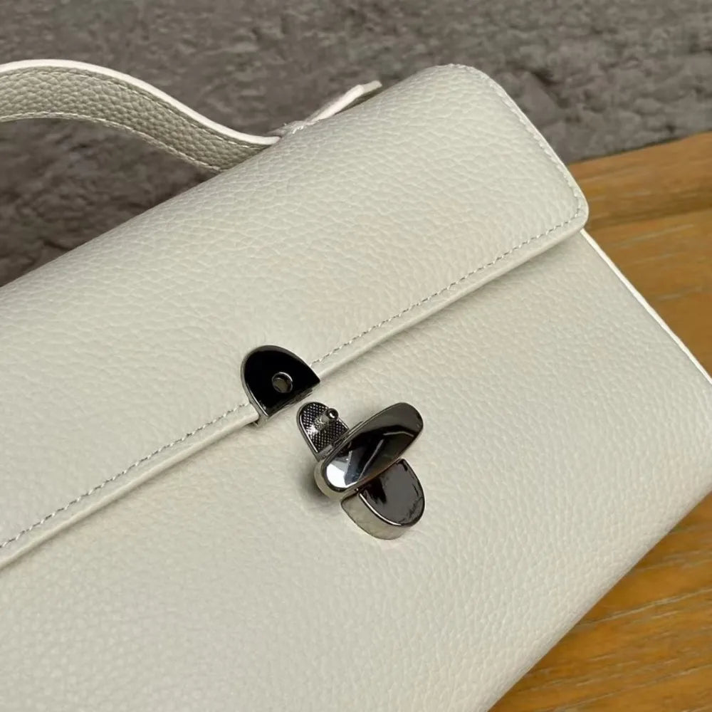 2026 Spring and Summer New Leather Women's Fashionable and Simple Versatile Messenger Bag Candy-colored Commuter Cover Small