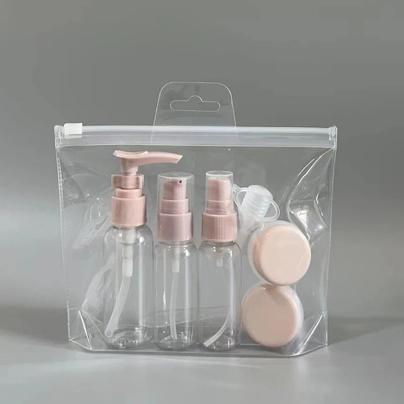 ㉸Perfume Bottle Set Refillable Spray Lotion Shampoo Shower Tube Bottling Refill Cosmetic Travel Liquid Container Portable Tool