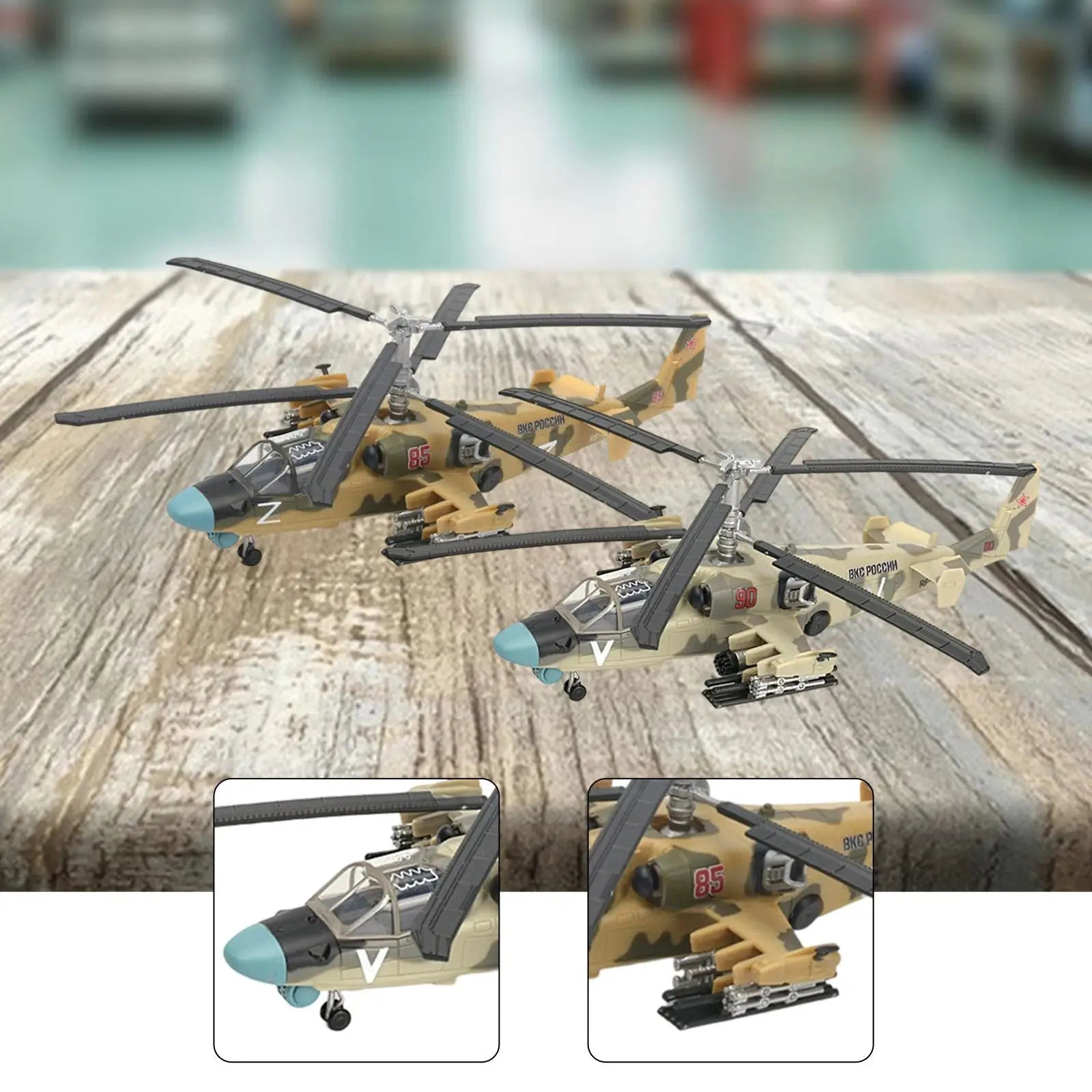 1/72 Scale Aircraft Model Building Kit Helicopter Airplane Display Model for Cafes