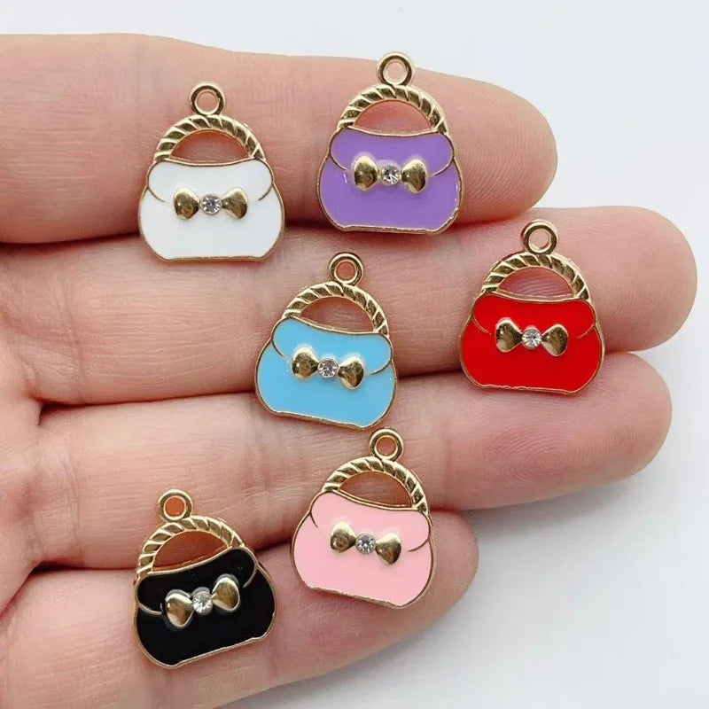 12pcs Xiaoxiangfeng Jewelry Accessories Spot Wholesale Alloy Handmade DIY Jewelry Cross border Drip Oil DIY Jewelry Accessories