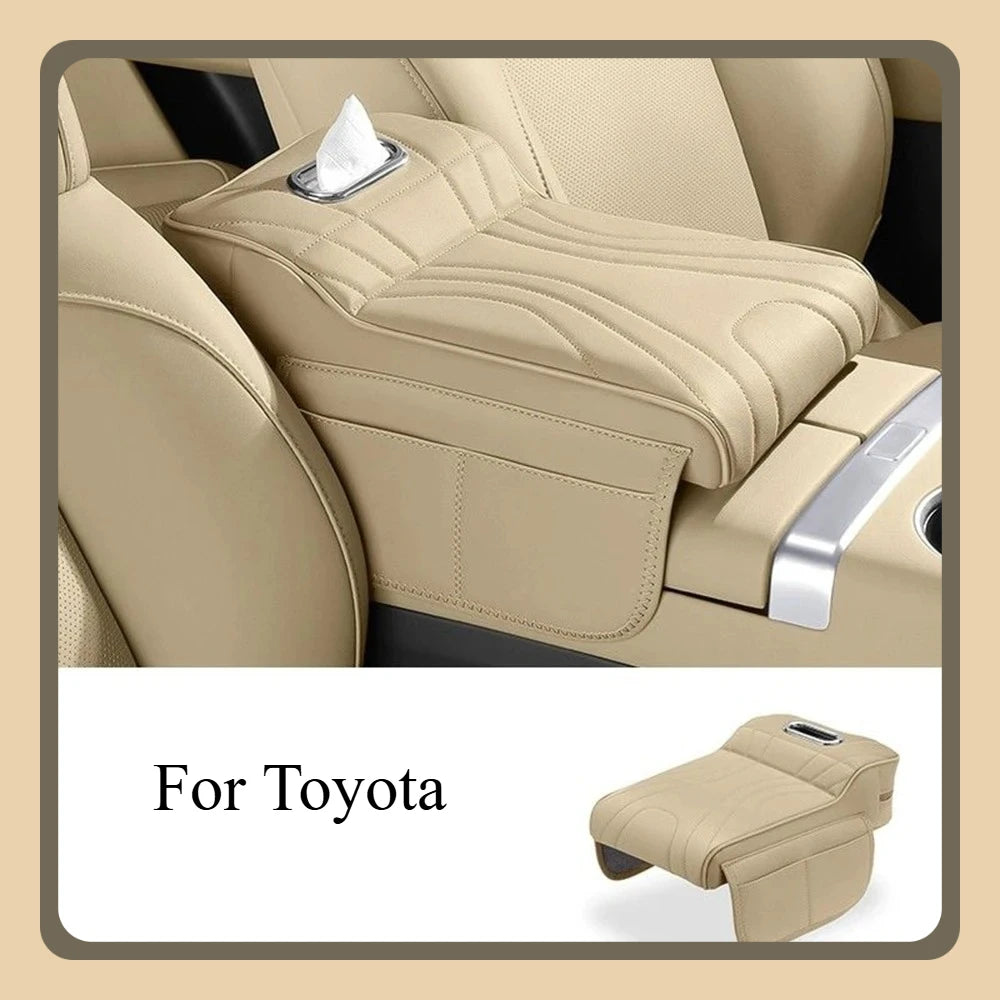 Car Armrest Pad For Toyota Land Cruiser Prado LC250 2024 2025 Car Box Height Increase Protective Cover Storage Bag Auto Styling