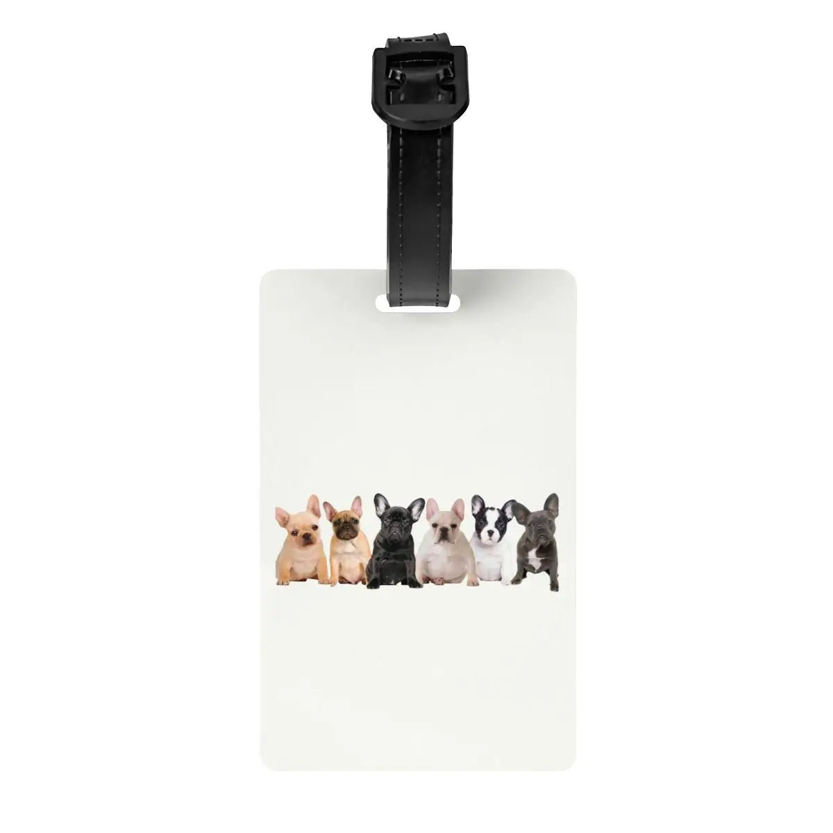 Funny Frenchies French Bulldog Luggage Tag for Suitcases Fashion Dog Animal Baggage Tags Privacy Cover Name ID Card