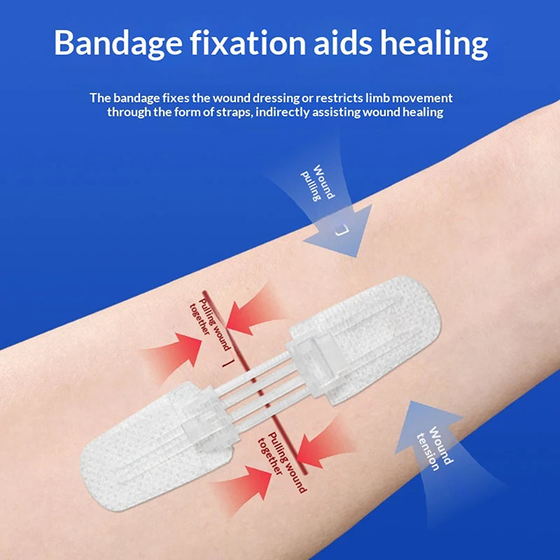 New.Painless Wound Closure Zipper Band-aid Suture-Free Dressing Patch Zip Suture Reducer Portable Outdoor Band Aid for Minor Cut