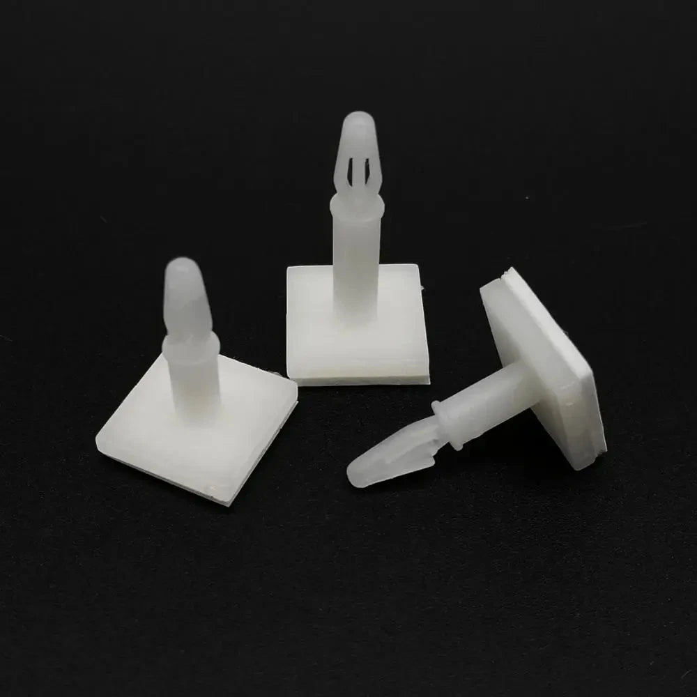 HC-5/6/8/9/11/13 Nylon Plastic (3M GLUE)stick on PCB Spacer Standoff 3mm Hole support Locking Snap-In Posts fixed clips Adhesive