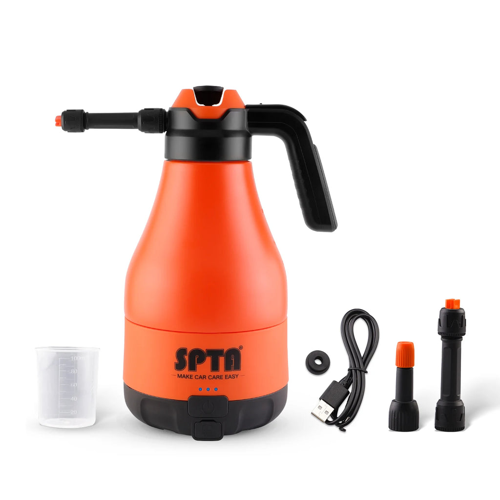 SPTA Cordless Car Wash Sprayer 8.4V 1.8L Foam Spray Special Device Watering Can Manual Pneumatic Corrosion Resistant Acid Alkali