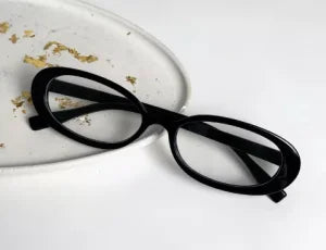 Hiking 2PCS Small Frame Oval Anti Light Glasses Classic Plastic Decorative Eyewear For Outdoor Travel Driving Seaside Holidays