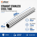 500mm Length 304 Stainless Steel Straight Pipe 1.2mm Thick Universal Round Tube OD 19-89mm for Connections metal tube Adapter