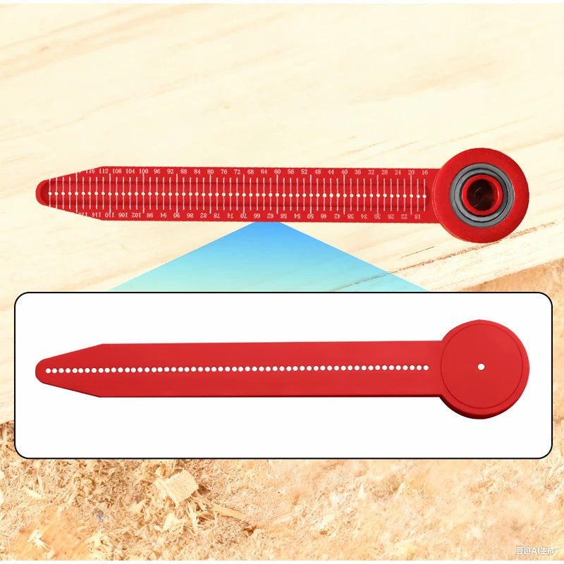 Smooth Bearing Woodworking Compass Adjustable Rotary Ruler Plastic Circle Drafting Tool Layout Gauge for Carpenter Drafting DIY