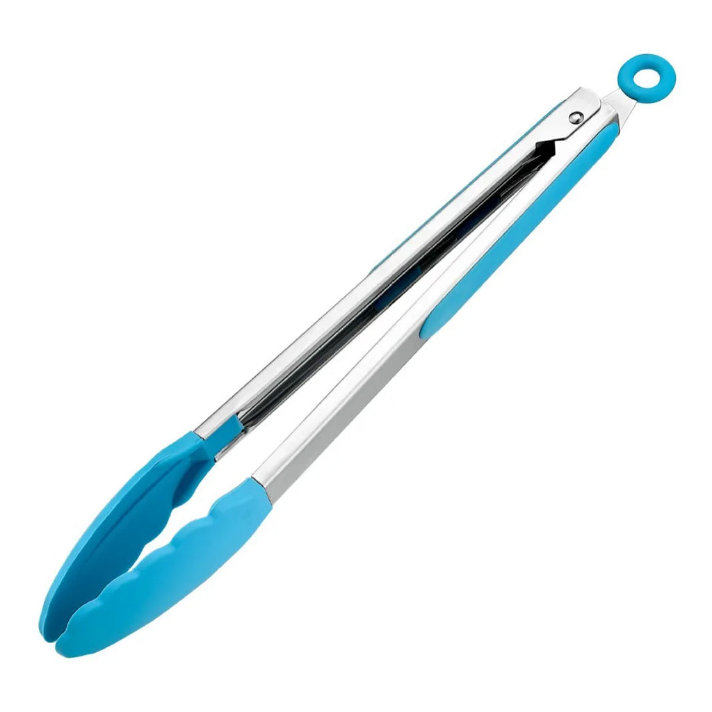 7/9/12inch Silicone Kitchen BBQ Tongs Stainless Steel Locking Cooking Tongs with Silicone Tips Non-Slip Food Tongs for Cooking