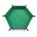 18Colors Foldable Dice Tray PU Leather Flannel Hexagonal Dice Rolling Plate Table Game Office Sundries Key Portable Storage Box