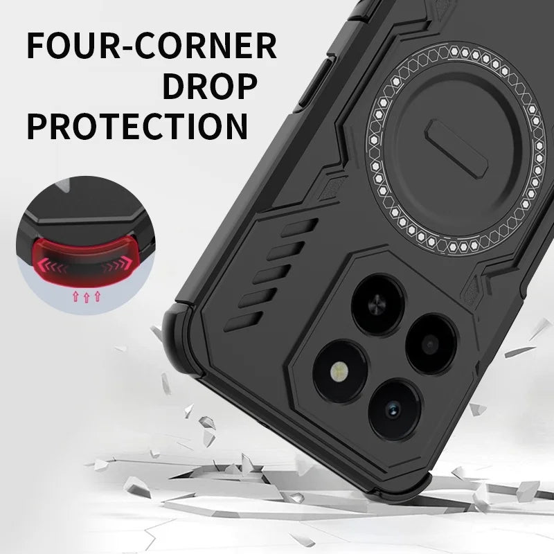 For Honor X6C Case Cover Huawei Honor X6C Capas Bumper Armor Shockproof Magnetic Attraction Adsorption Charge Fundas Honor X6C