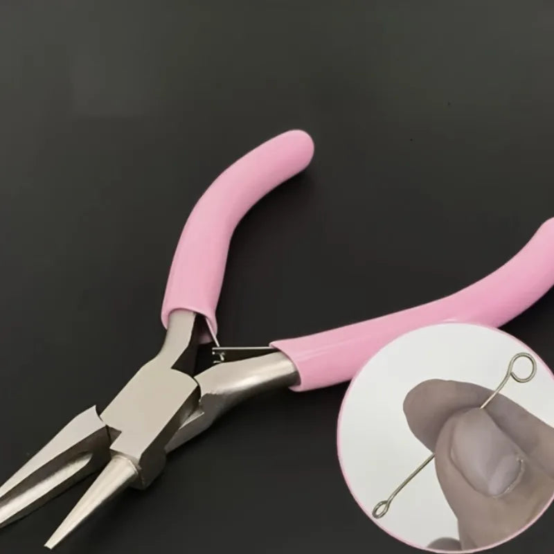 1pc Mini Wire Winding Pliers Half Groove Half Round Nose Tool Pliers DIY Hand Tools
