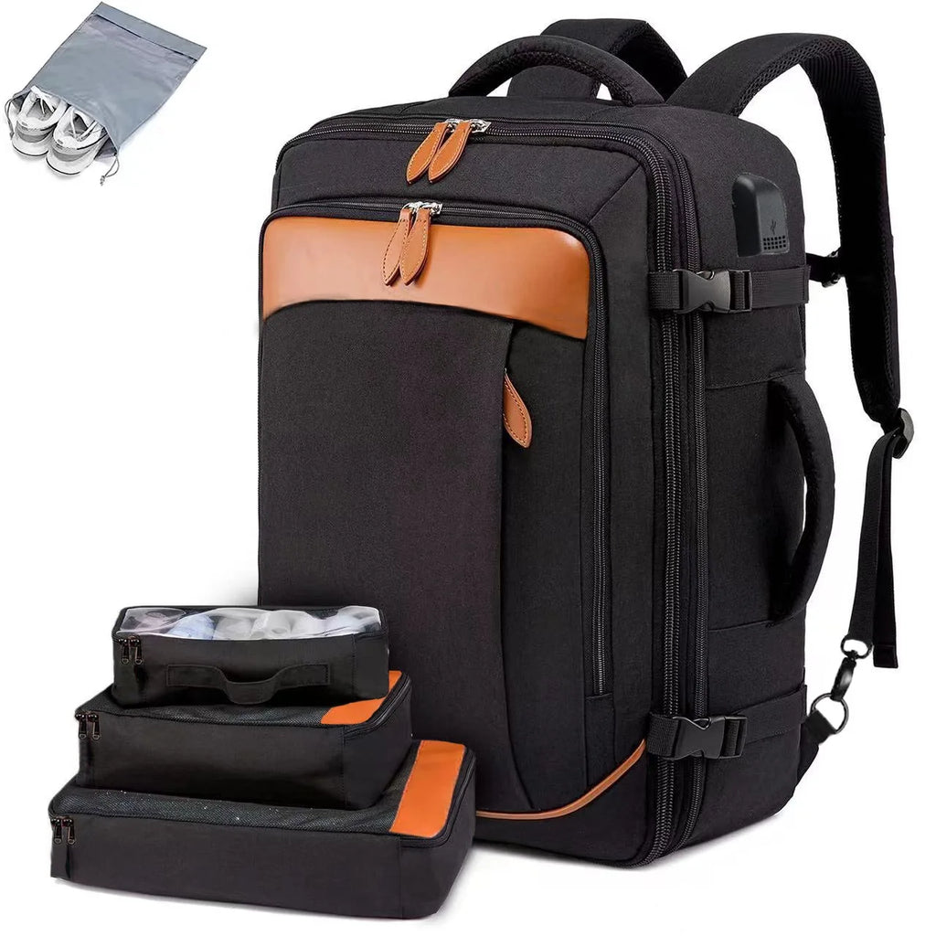 Large Capacity Travel Expandable Large Suitcase Backpacks With 4 Packing Cubes Water Resistant Luggage Daypack Backpack Mochila