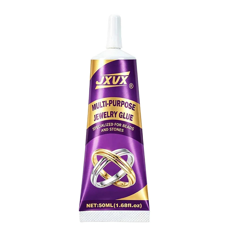 B7000 Glue Clear for Rhinestones, 4pcs 50mL/1.68 fl oz Strong Adhesive B-7000 Jewelry Bead Gem Glue with Precision Tip, Quick Dry Bedazzling Adhesive