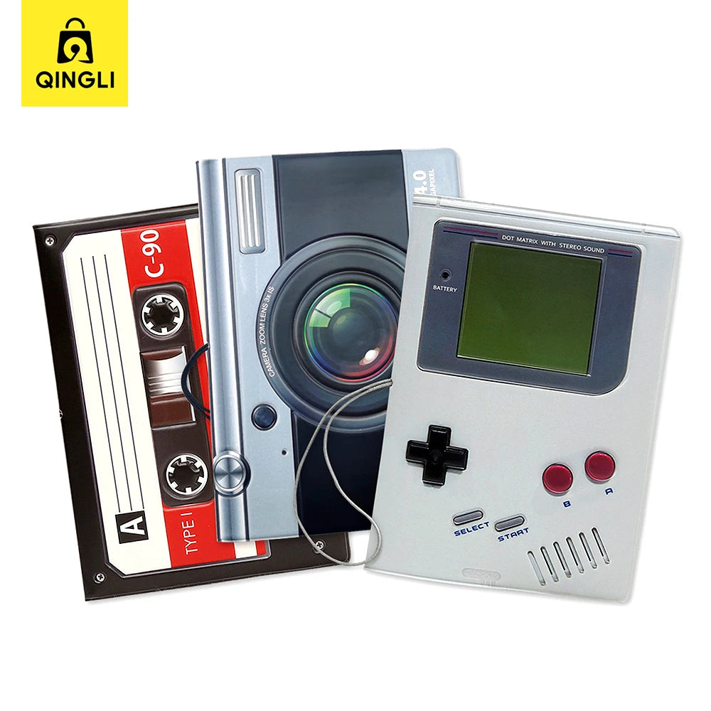 Unique Retro Game Machine Design Passport Cover Creative 3D Embossed Leather Passport Holder Anti-lost Ultra-thin Travel Wallet