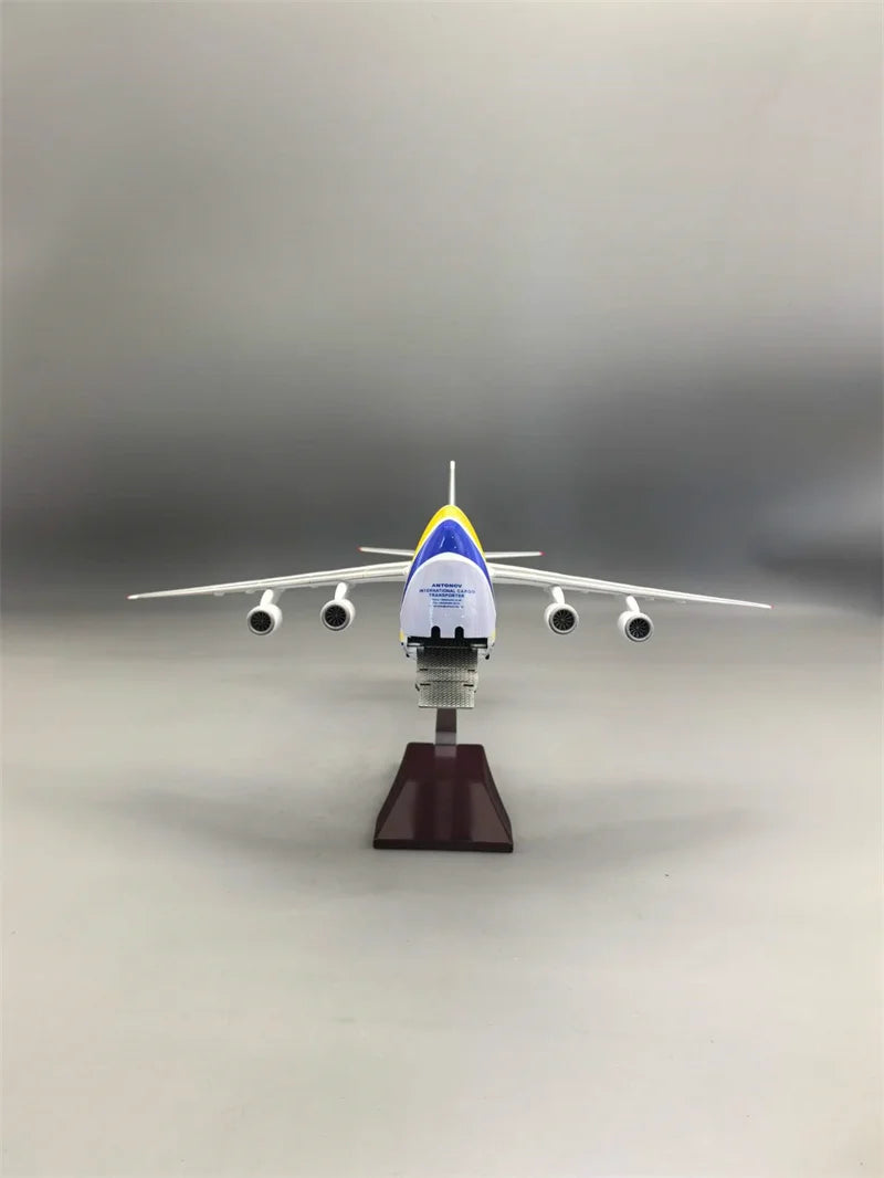 1/165 Ukraine An-124 Transport 42cm Plane Alloy Aircraft Replica Model Antonov An124 Plane With Base Airplane Toys Collection