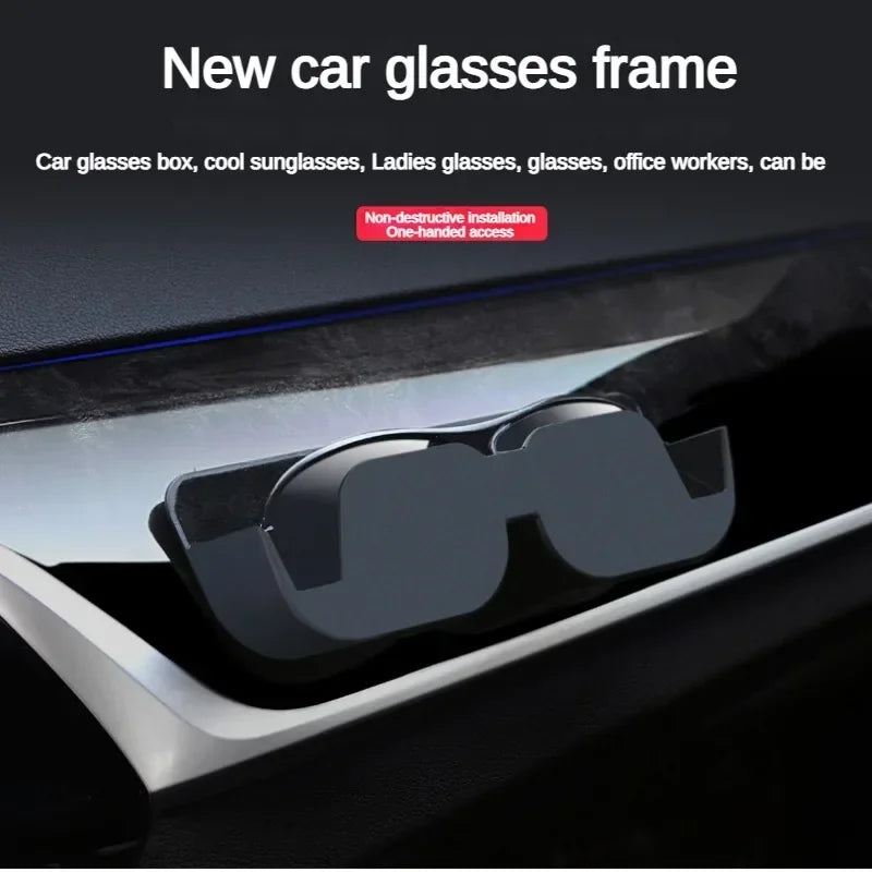 Adhesive Car Glasses Case and Sunglasses Holder Non-destructive Installation of Car Dashboard Storage Card Car Accessories