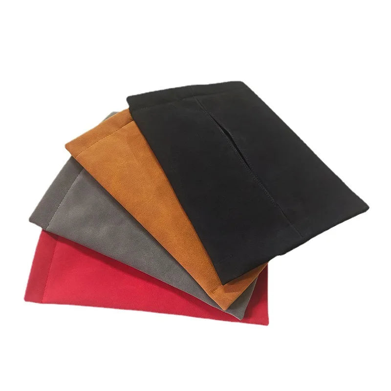 Car Hidden Tissue Holder Box for Tesla Model 3 Y Armrest Seat Back Napkin Center Console Flocking Storage Bag Auto Accessories