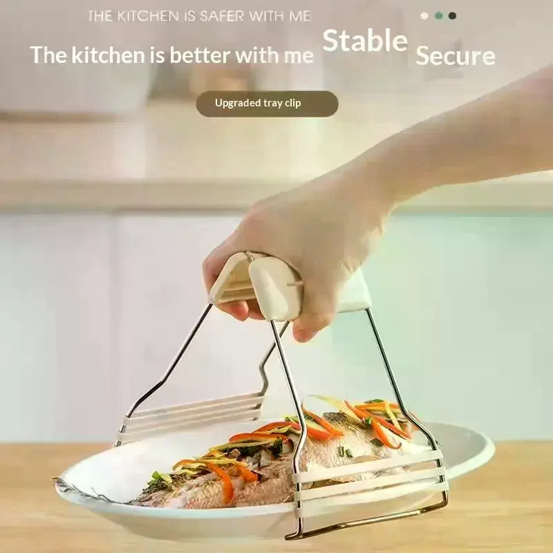 Household Heat-Resistant Silicone Non-Slip Bowl And Plate Grabber Food Plate Clip Dish And Plate Lifter