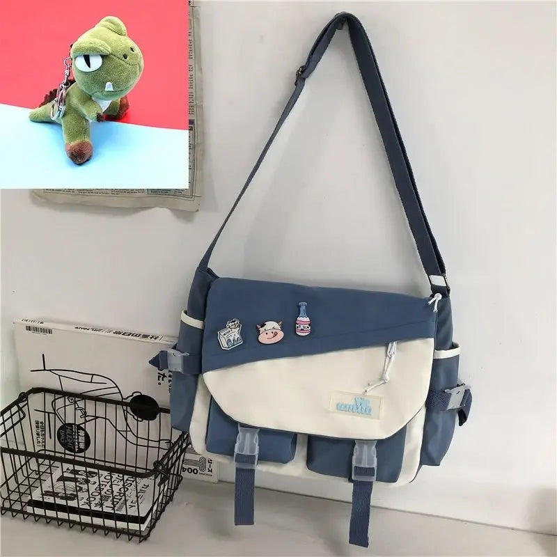 Nylon Handbags Shoulder Bag Large Capacity Crossbody Bags for Teenager Girls Men Harajuku Messenger Bag Student School Bags Sac