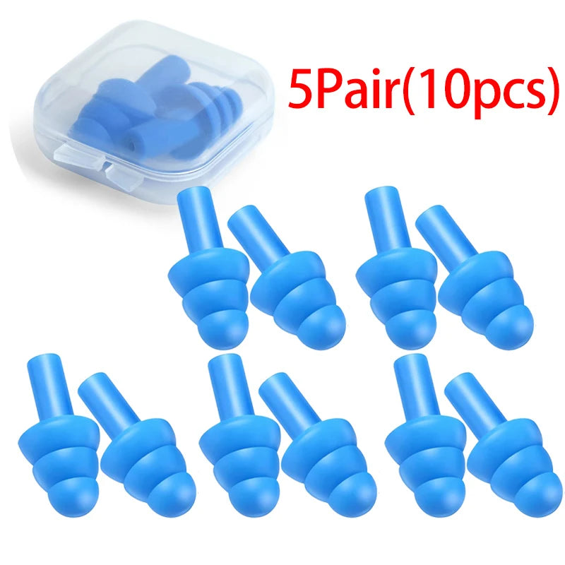 20/1Pair Ear Plugs Sleeping Noise Cancelling Reusable Silicone Sound Block Earplugs Summer Waterproof Swimming Ear Plug With Box