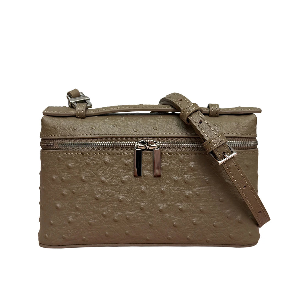 Mendy Women's Bag Ostrich Small Bag Cow Leather Shoulder Bags Crossbody Handbags Clutch Bag Luxury Bags Designers New In handbag