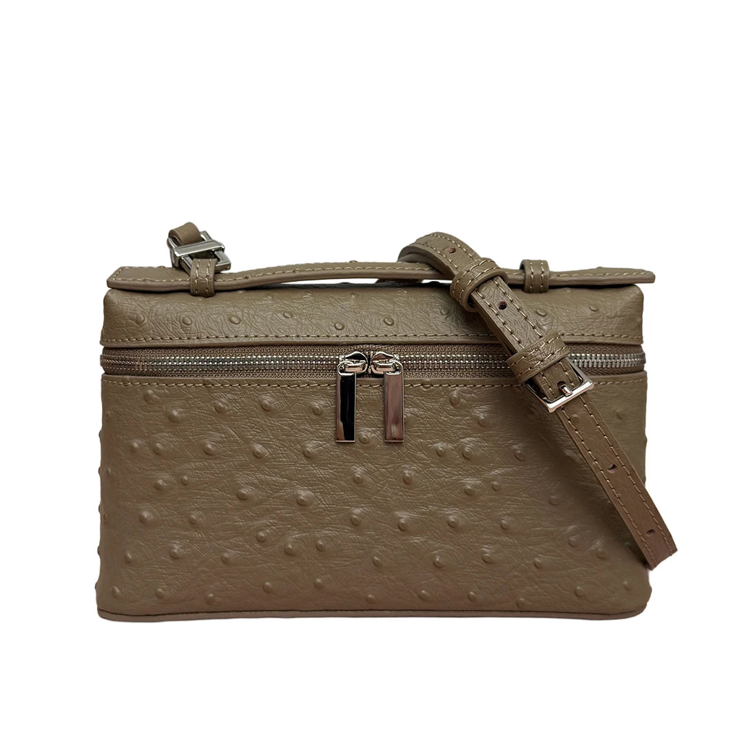 Mendy Women's Bag Ostrich Small Bag Cow Leather Shoulder Bags Crossbody Handbags Clutch Bag Luxury Bags Designers New In handbag