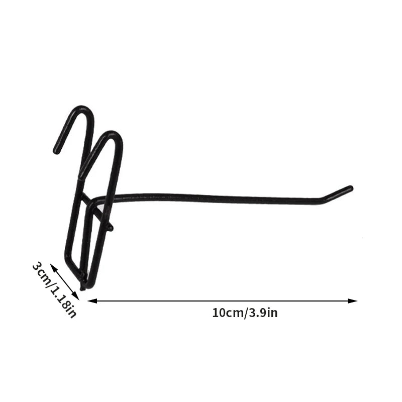 Black Mesh Grid Shelf Hooks, Supermarket Shelves, Convenience Store Accessories Can Be Hung With Thick Iron Hooks
