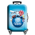 Thick Elastic World Map Luggage Protective Cover Zipper Suit For 18-32 inch Bag Suitcase Covers Trolley Cover Travel Accessories