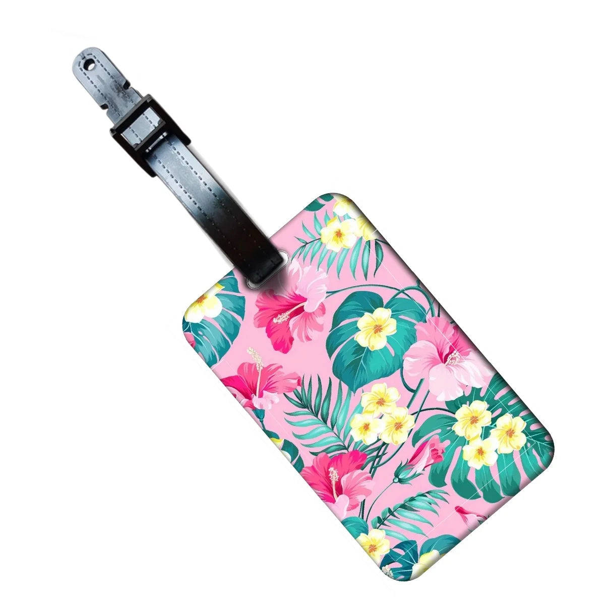 Flowers and Plants Baggage Tag Feather Suitcase Backpack Anti-Lost Listing ID Card Holder Fashion Luggage Accessories Gifts