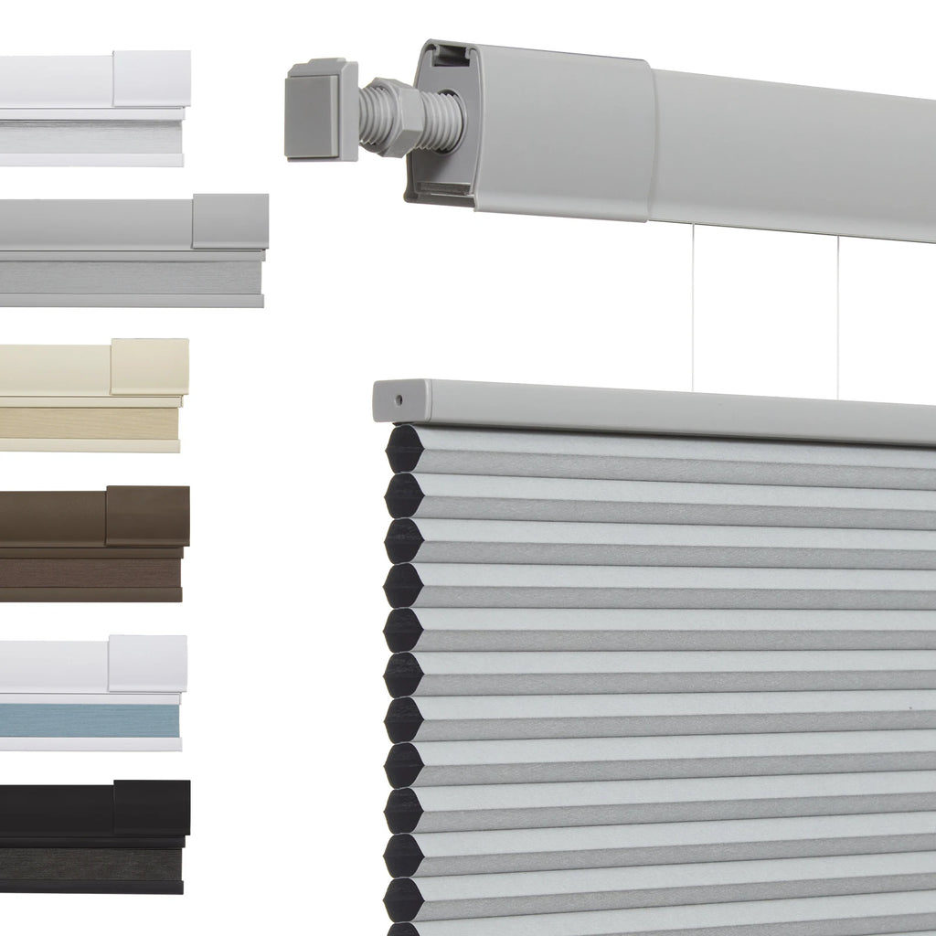 No Tools No Drill Top Down Bottom Up Honeycomb Blinds for Windows, 1" Cell Fabric Cordless Thermal Insulated Noise Reduction