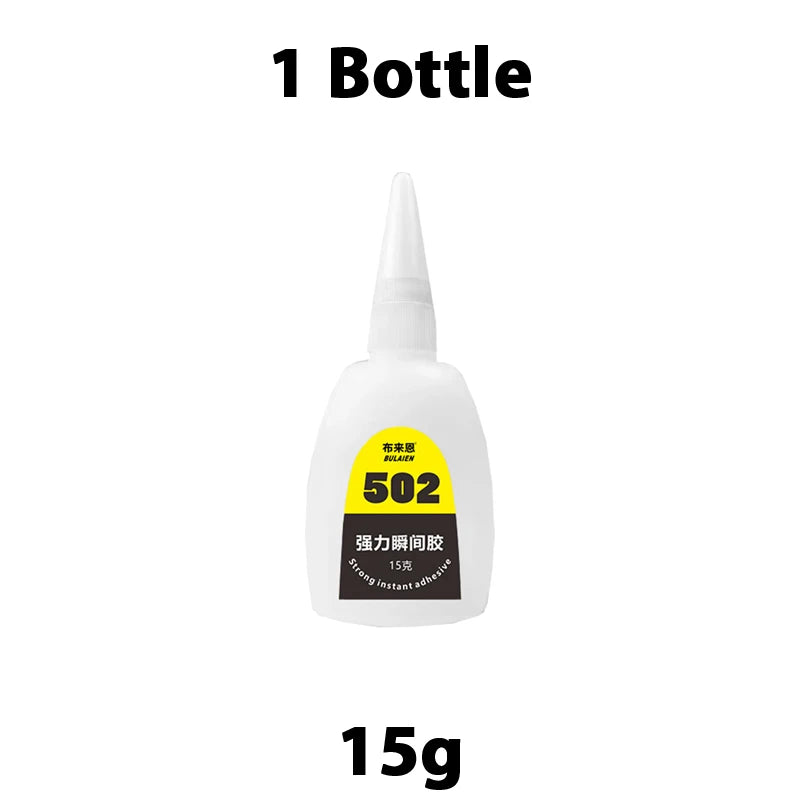 1/3/10PCs 502 Super Glue Instant Quick-Drying Cyanoacrylate Adhesive for Leather Rubber Wood Metal Strong Bond Liquid Glue Tool
