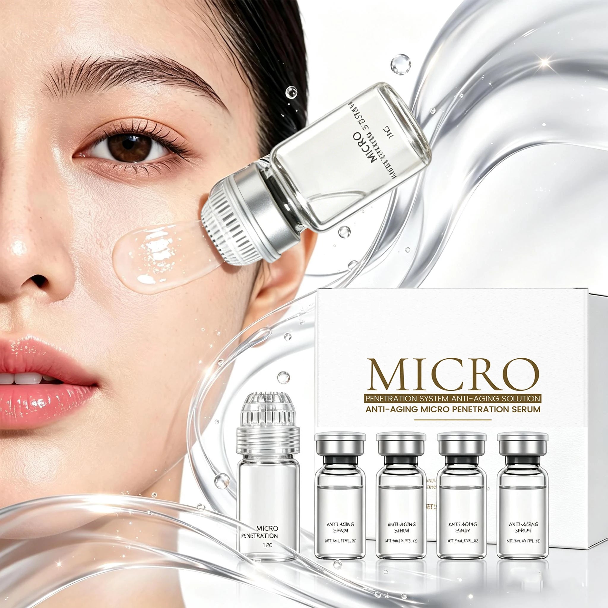 Facial Essence Care Set High-end Micro Needle Skin Care Essence Set Collagen Moisturizing Gentle High-end