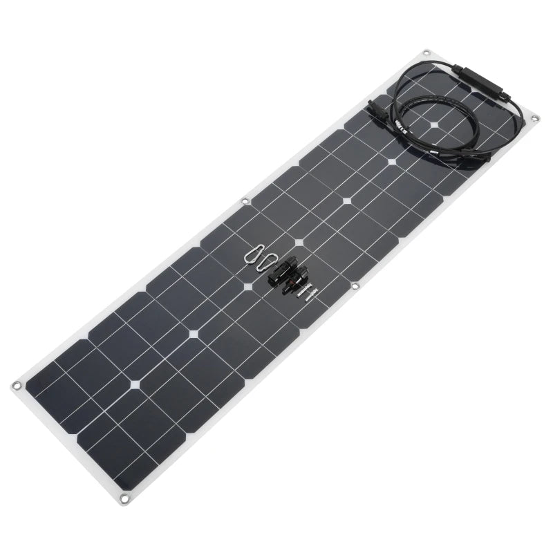 45W 50W 18V ETFE Flexible Monocrystalline Solar Panel Solar Cable Cell Battery System Kit for Marine Camping Boat RV Charging