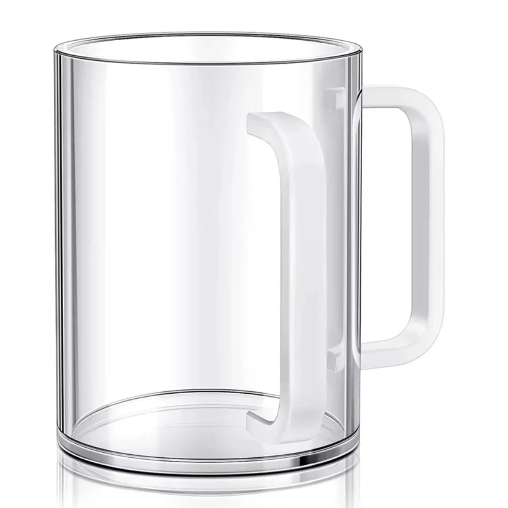 Transparent Netilat Yadayim Cup Thickened Dual Handles Acrylic Wash Cup Large Capacity Easy Handling Toothbrush Cup