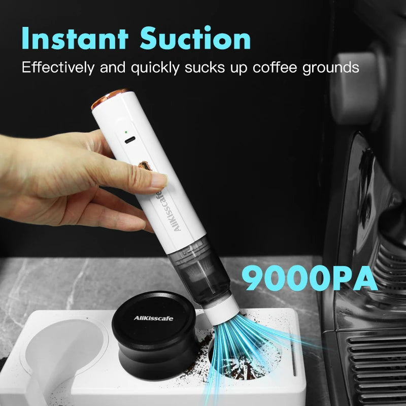 AliKisscafe Coffee Grounds Vacuum Cleaner Grinder Remover Powder Brush Portable Cleaning Tools Barista Tool Espresso Accessories