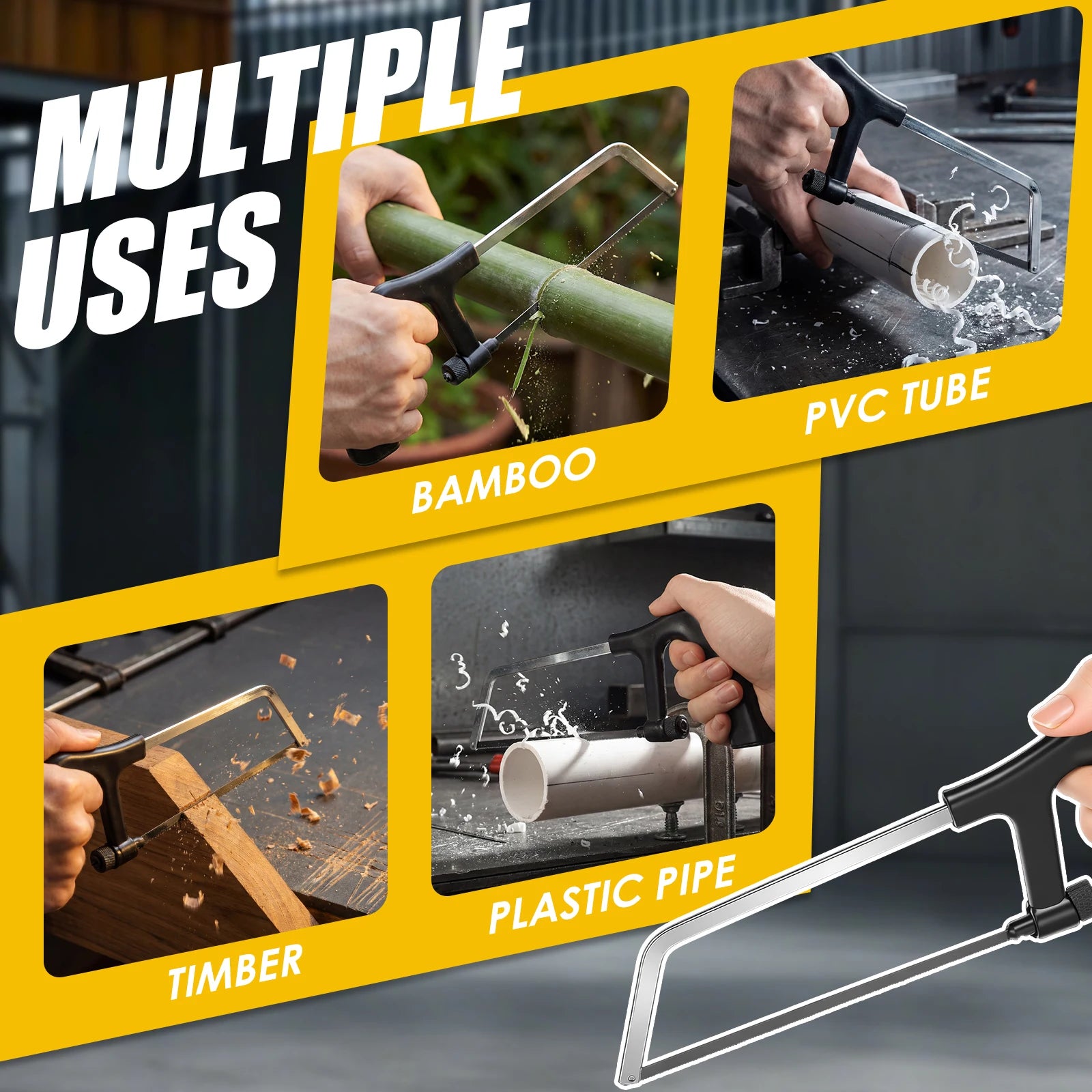 6 Inch Handmade Small Hacksaw Household DIY Small Handheld Saw Blade Iron Mini Saw Bow Hand Holder Woodworking Hand Saw