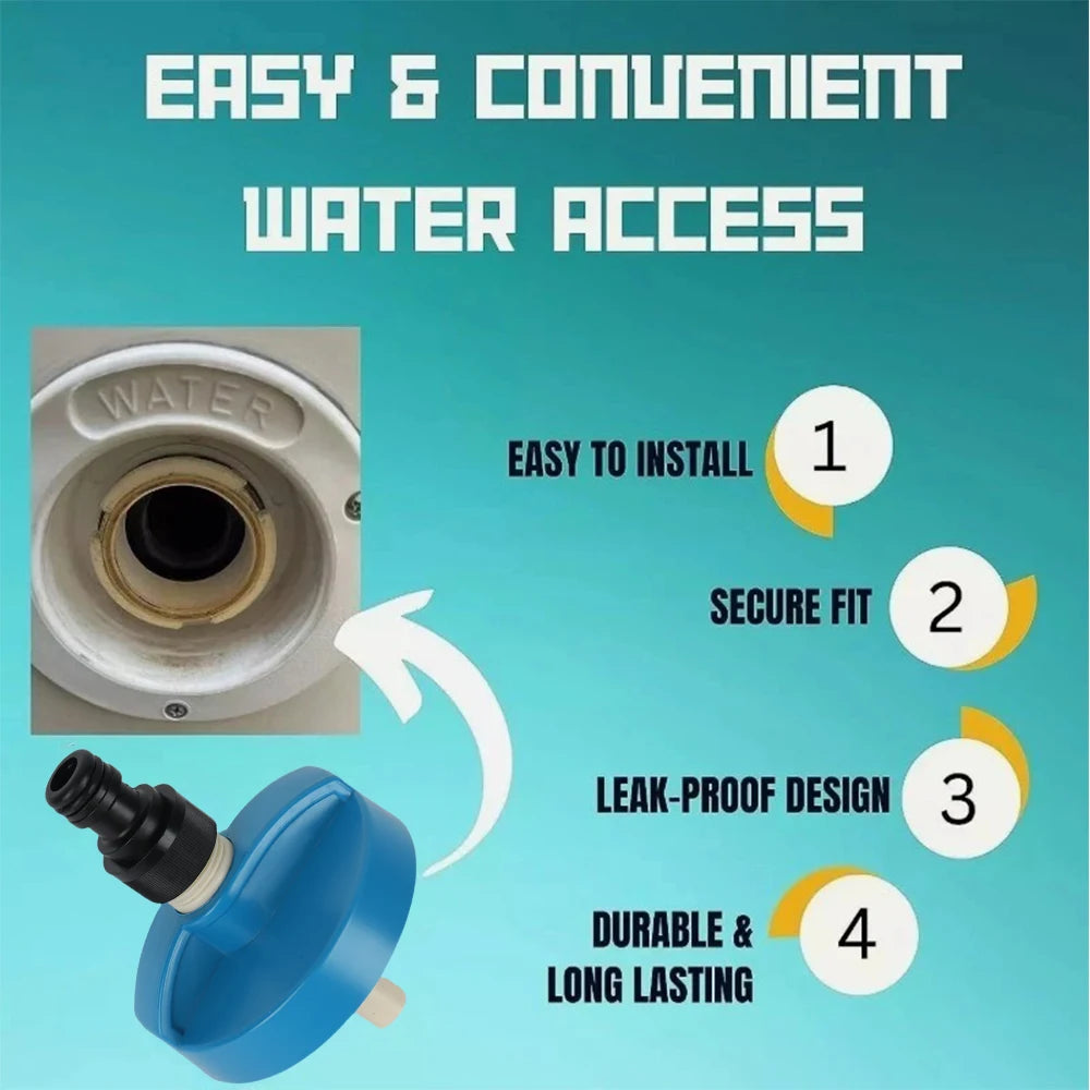 RV Water Tank Inlet Filler Quick Hose Connector Rheinland Water Filling Port Adapter Cap For Motorhome Caravan Camper Van