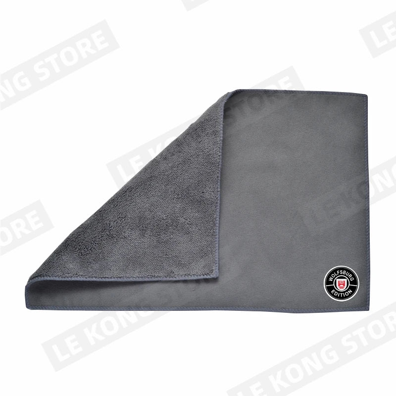 Car Wolfsburg Edition Logo Cleaning Drying Cloth Car Wash Towel Soft Wash Double Layer Rags For Touran Tiguan Golf Polo Jetta